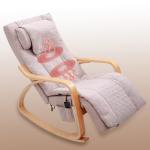 MuXing Schaukelstuhl fürs Schlafzimmer, Massagesessel, Sessel, Bequemer Schaukelstuhl, Stuhl Grau L126*B64*H81cm X8